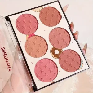 6-Color Blush Palette Contouring Highlighter All-in-One Makeup