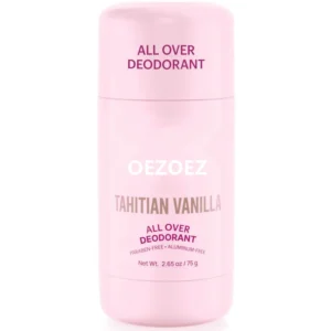 All Over Deodorant for Women Odor Protection, pH-Balanced, Vegan, Tahitian Vanilla Scent 75g