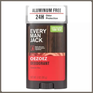 Aluminum Free Deodorant Stick for Men 24H Odor Protection, Cedar & Vetiver Scent 85g