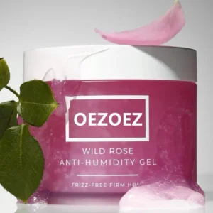 Anti-Frizz Hair Gel Wild Rose Anti-Humidity Vegan Formula for Curly Hair