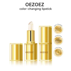 Color Changing Lipstick Hydrating Moisturizing Lip Balm with Gold Foil