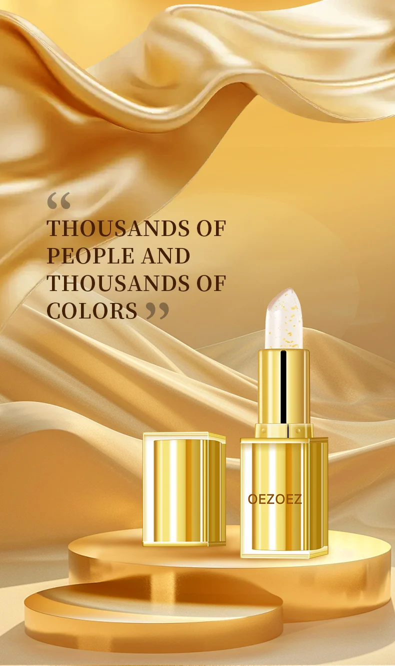 Color Changing Lipstick Hydrating Moisturizing Lip Balm with Gold Foil 2 color changing hydrating lipstick gold foil spu926238773164 desc 2
