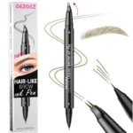 Eyebrow Pencil 2-in-1 Dual Prong Waterproof Long-Lasting Liquid Pen