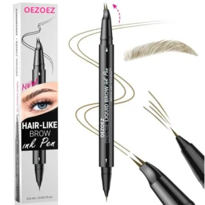 Eyebrow Pencil 2-in-1 Dual Prong Waterproof Long-Lasting Liquid Pen