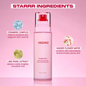 Makeup Setting Spray Long-Lasting Waterproof Face Mist with Glassy Finish