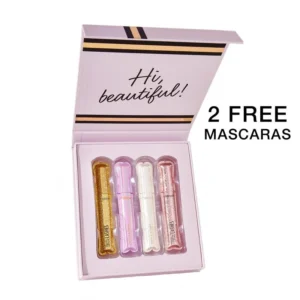 Mascara Set Waterproof Smudge-Proof Volumizing Lengthening Curling 2-in-1 Kit