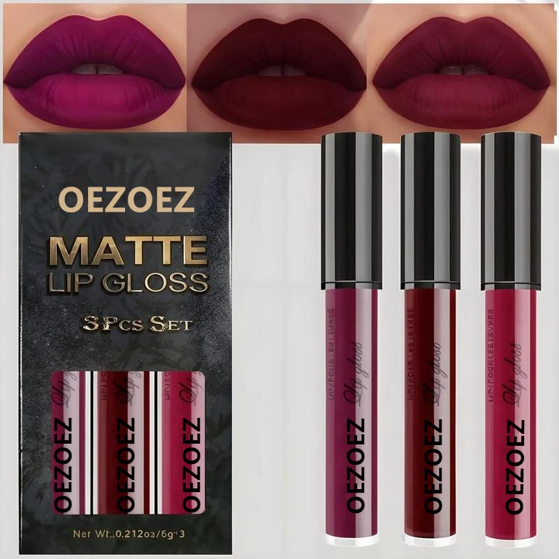 matte liquid lipstick 3 piece set hydrating long lasting waterproof lip gloss kit spu952339945928 desc 4