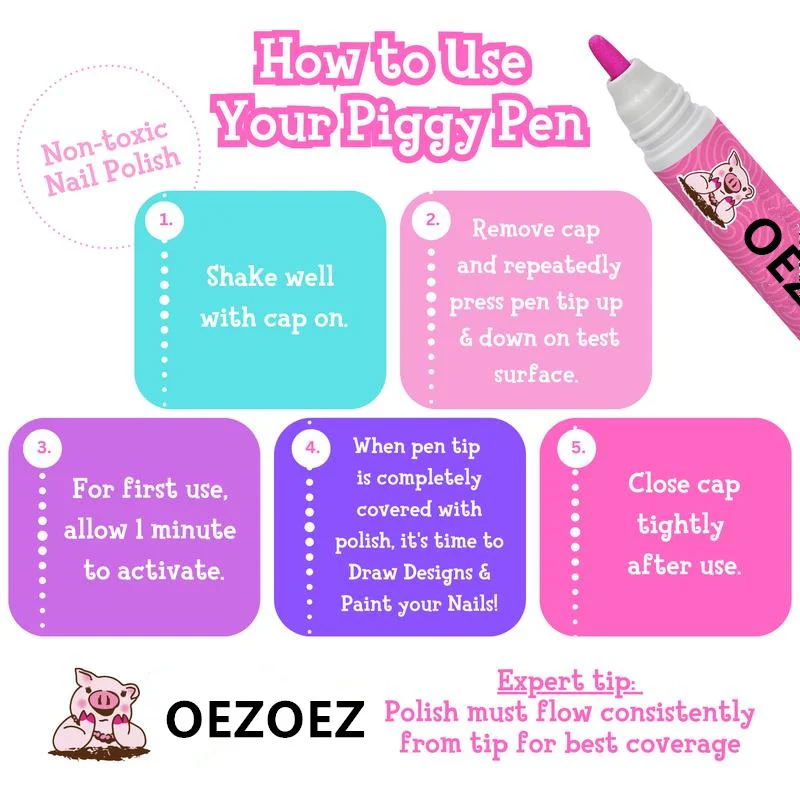 Nail Art Drawing Markers Fast-Drying Non-Toxic Paint Pens for Nail Designs 5 nail art drawing markers fast drying non toxic paint pens spu909395661013 desc 5