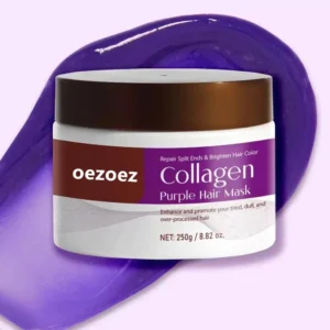 Purple Hair Mask 250g for Damaged & Blonde Hair, Neutralizes Brassiness, Repairs Split Ends