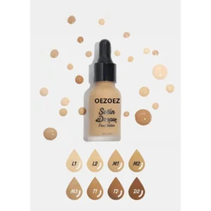 Satin Drops Foundation Vegan Buildable Customizable Coverage Lightweight Long-Wearing
