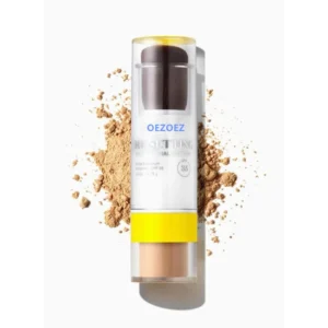 Setting Mineral Powder Dual-Ended Face Powder for Long-Lasting Makeup, Oil Control & Waterproof Finish
