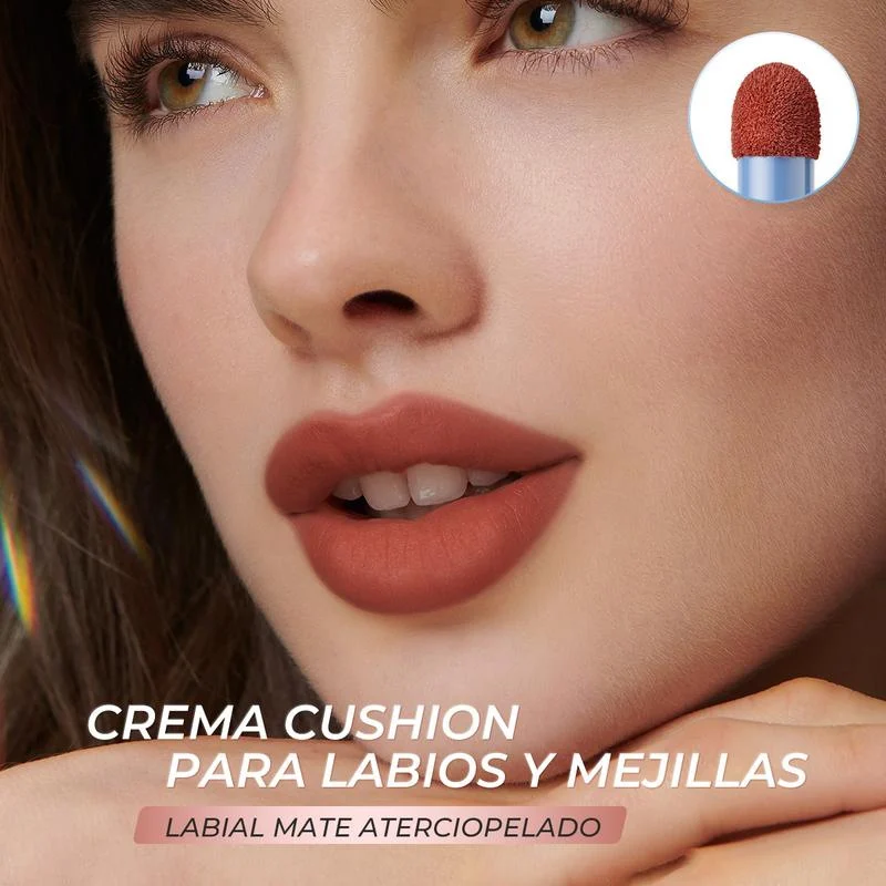 Velvet Matte Lip Mud Long-Lasting Waterproof Lip & Cheek Cushion Tint 6 velvet matte lip mud cushion tint spu917505438633 desc 6