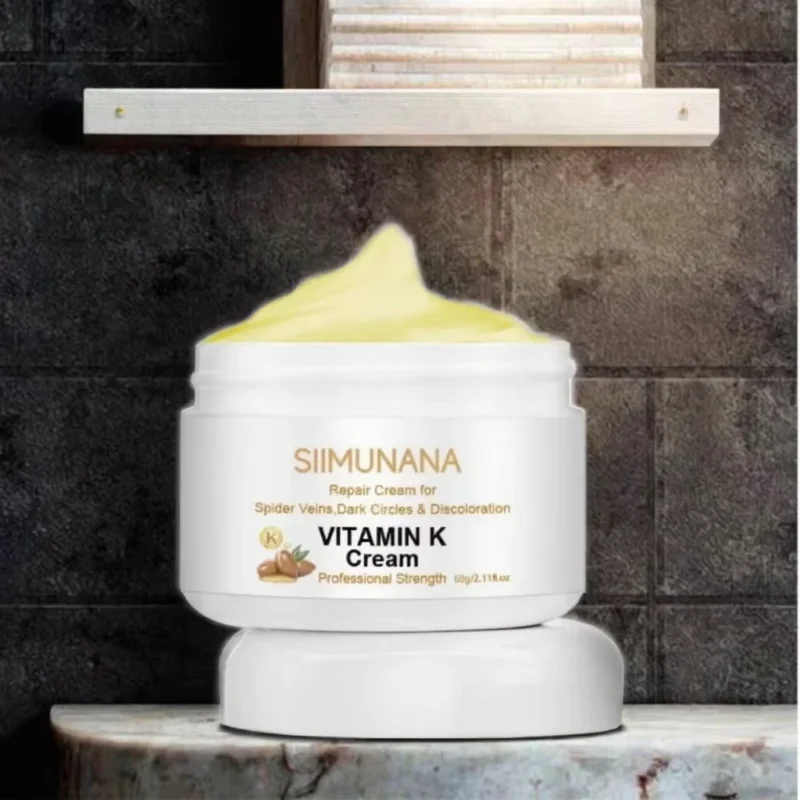 Vitamin K Cream for Skin Care, 50g/2.1oz Professional Strength Repair Cream for Spider Veins & Discoloration